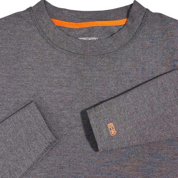 Omni Wool Base Layer Long Sleeve Shirt Crewneck Mens Medium Gray Warm Tee - Picture 1 of 8
